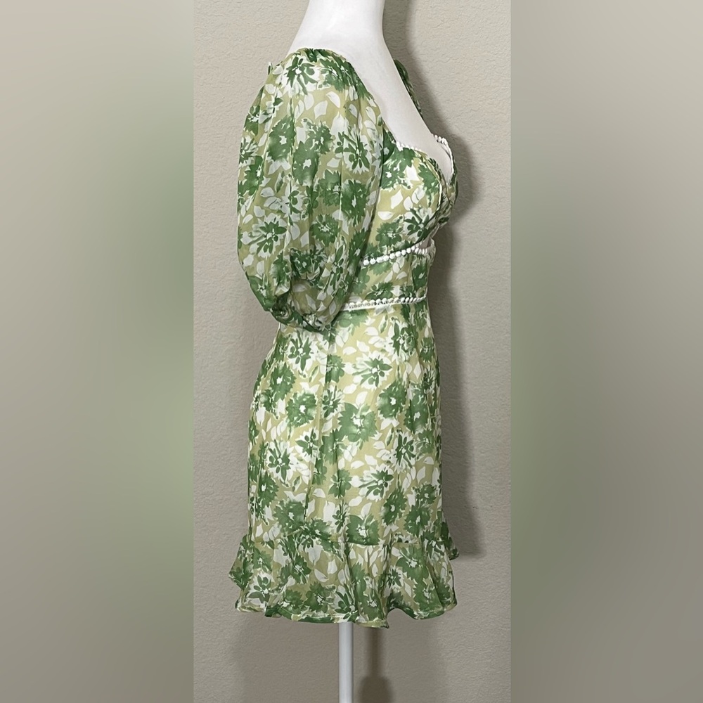 Hello Molly Drinking Games Green Viral Night Out Party Wear Mini Dress Size 6 - Picture 2 of 16